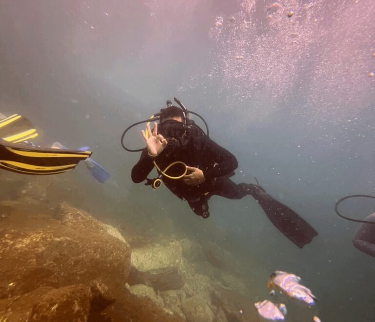 Buzo durante una inmersión en las islas del Pacífico
